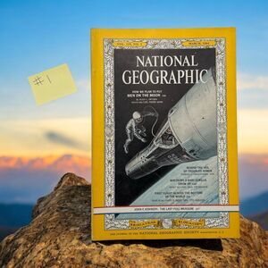 NATIONAL GEOGRAPHIC Magazine, MARCH 1964, HOW WE PLAN TO PUT MEN ON THE MOON! #1